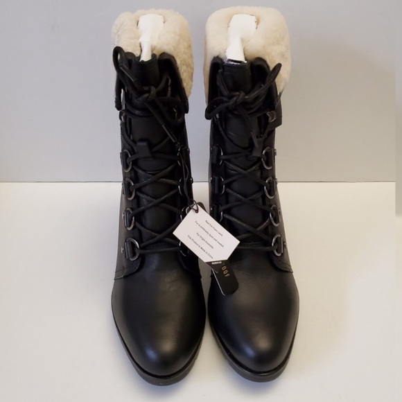 SOLDSorel After Hours lace-up faux-shearling boot - Picture 9 of 10